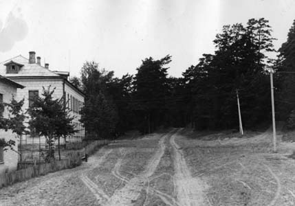 The Brumins’ smithy stood on the outskirts to the left. Photo taken in 1971.