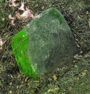 The last matseiva at the old Jewish cemetery in Lubonichi.